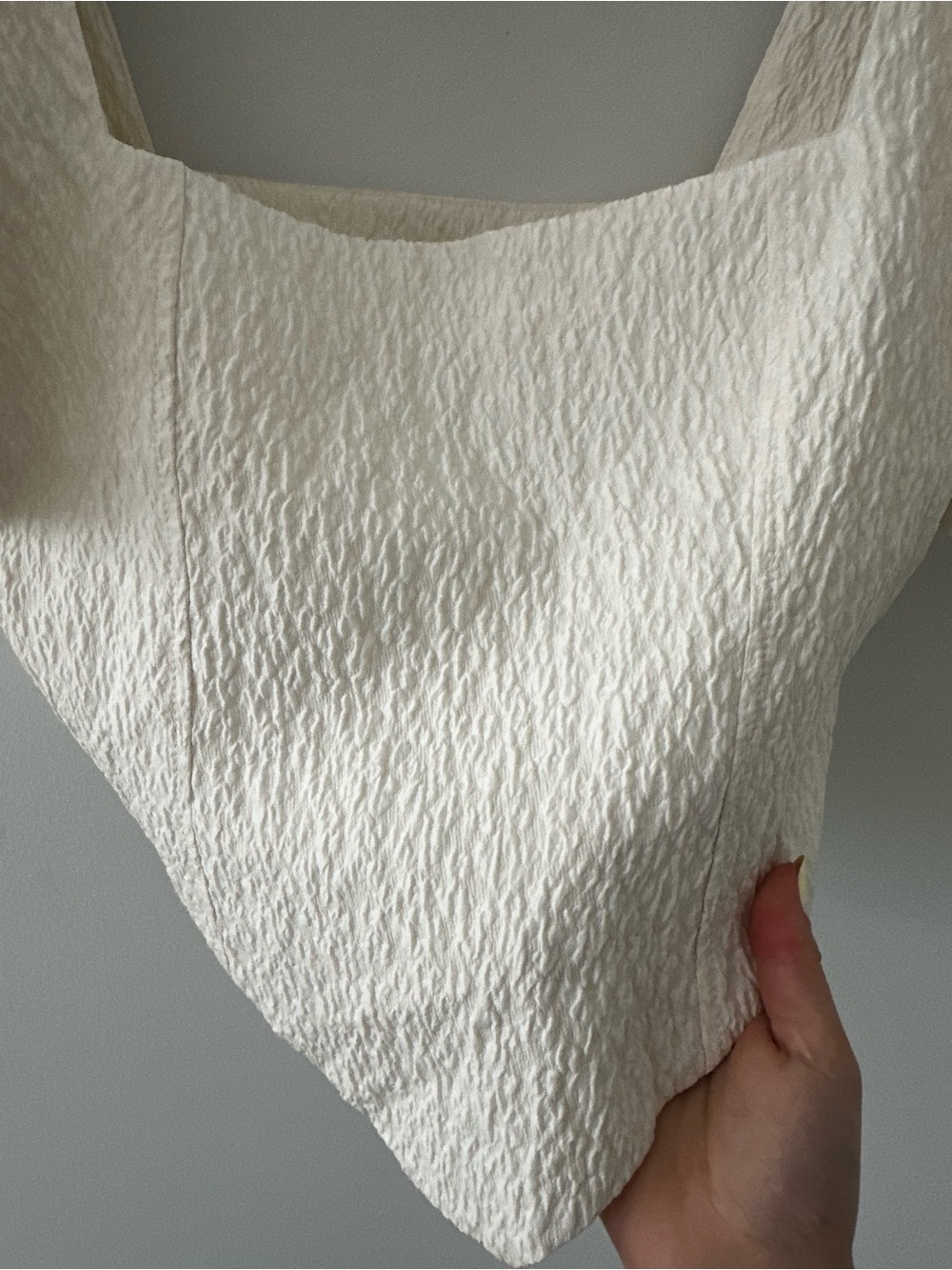 NWT Zara Puff Sleeve Textured Top - Picture 3 of 4